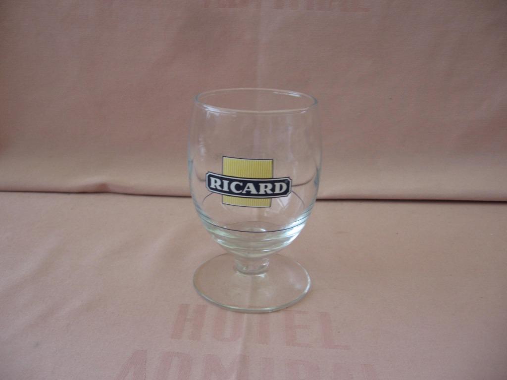 Verre ballon Ricard grand à rayures avec bande de mesure, Enlèvement ou Envoi, Comme neuf, Ustensile