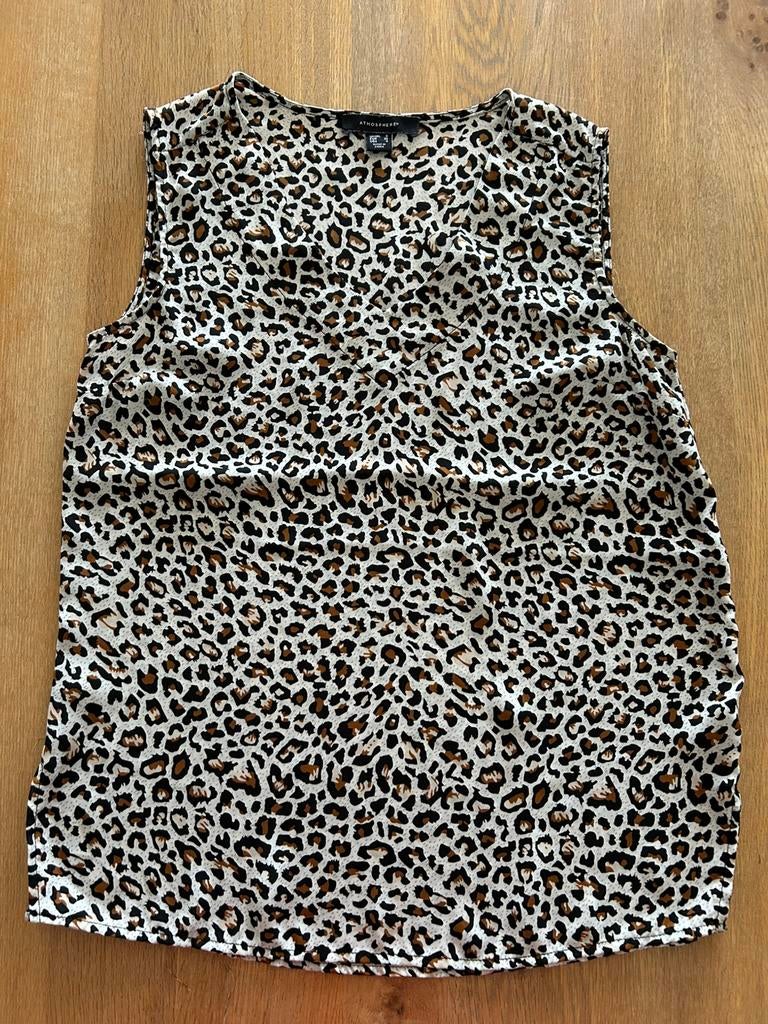 Blouse zonder mouwen luipaardprint Primark maat 36, Kleding | Dames, Bruin, Primark, Ophalen of Verzenden, Zo goed als nieuw
