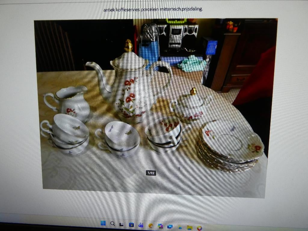 antiek koffieservies mitterteich porcelein, Enlèvement
