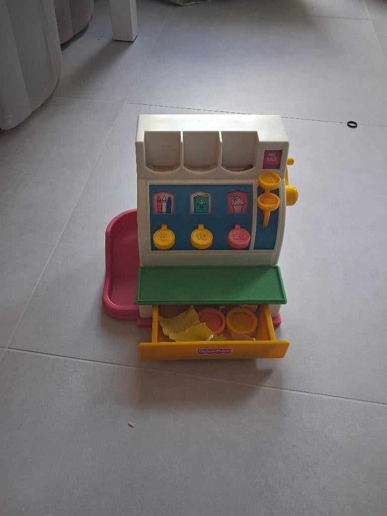 Vintage Fisher-Price Kassa – Inclusief Munten, Enlèvement, Utilisé, Autres types