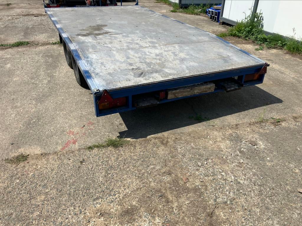 Auto aanhangwagen met oprij platen, Ophalen, Gebruikt