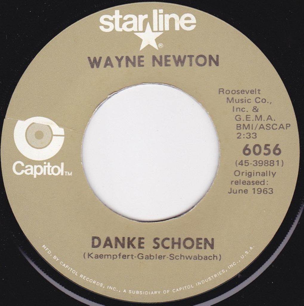 Wayne Newton - Danke Schoen / Heart!, Enlèvement ou Envoi, Single, Comme neuf, Pop