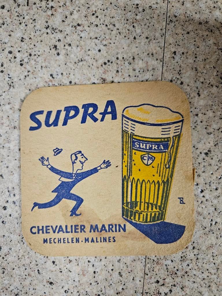 Oud viltje supra chevalier Marin mechelen, Verzamelen, Biermerken, Ophalen of Verzenden