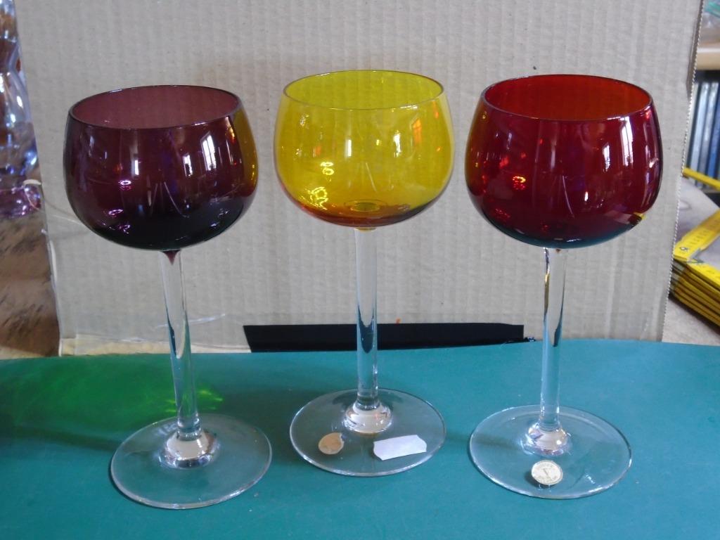 gekleurde wijnglazen, Ophalen of Verzenden