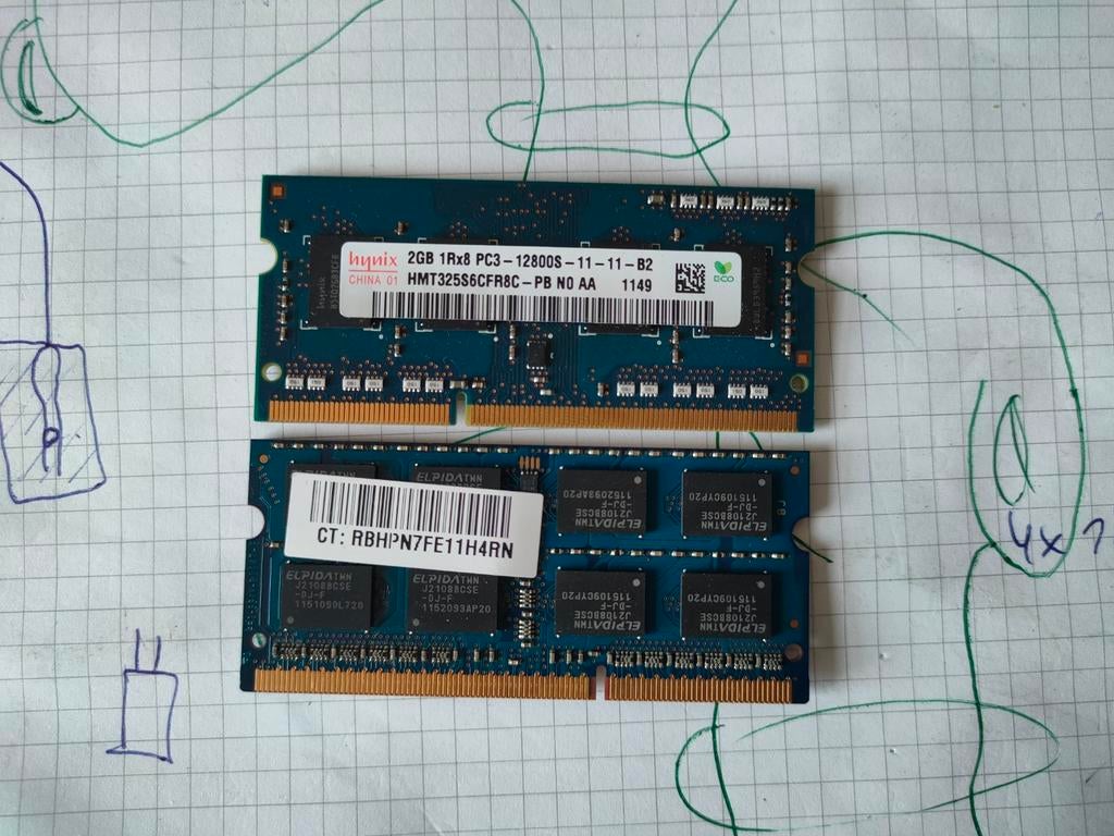 Laptop-RAM DDR3 2GB PC3-12800, Computers en Software, RAM geheugen, DDR3, Ophalen of Verzenden, Zo goed als nieuw, 2 GB