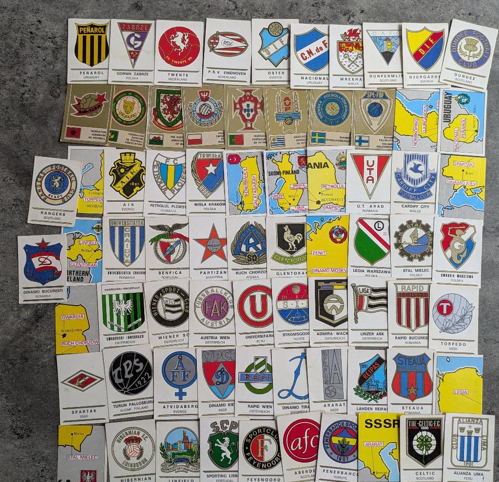 PANINI stickers plaatjes FOOTBALL CLUBS 1974 72X voetbal, Verzenden