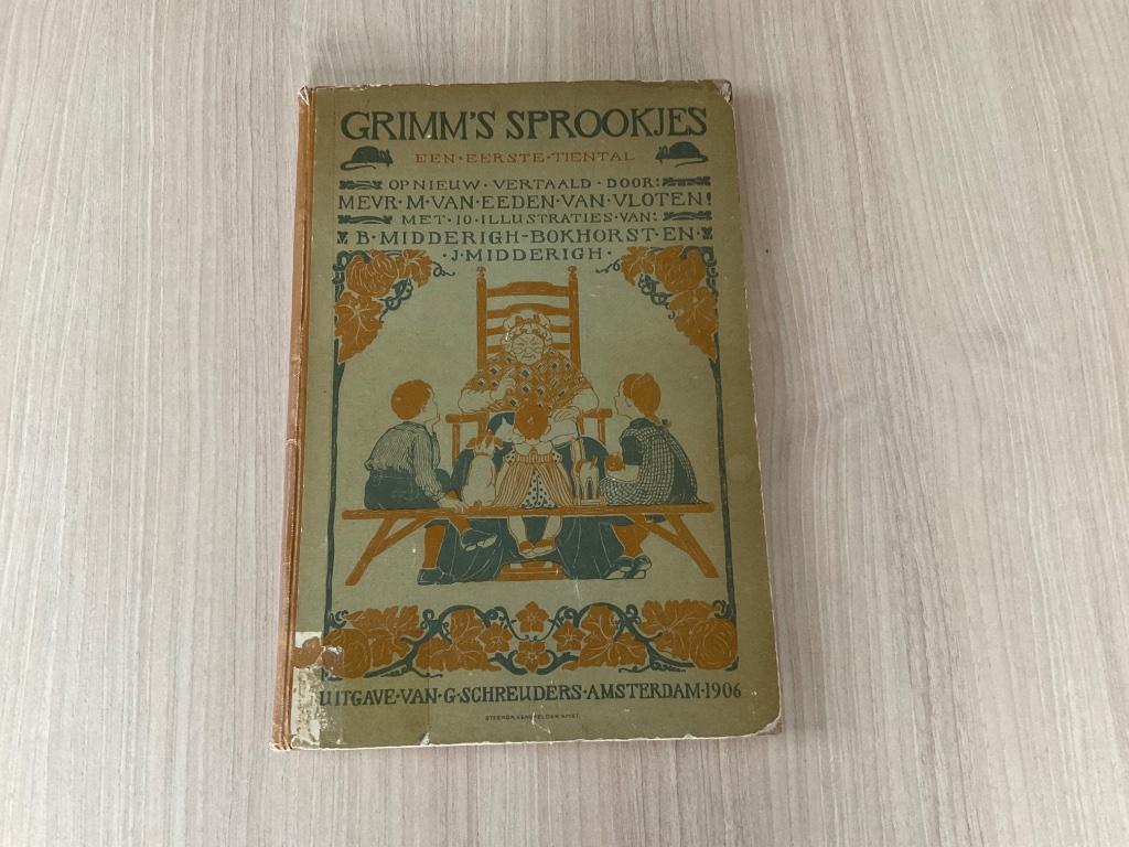 Grimm’s sprookjes uitgave Schreuders 1906, Boeken, Sprookjes en Fabels, Ophalen of Verzenden, Gelezen