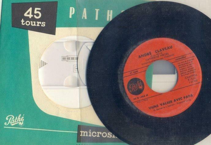 André Claveau – Viens Valser avec Papa - Single – 45 rpm, Enlèvement ou Envoi, Utilisé