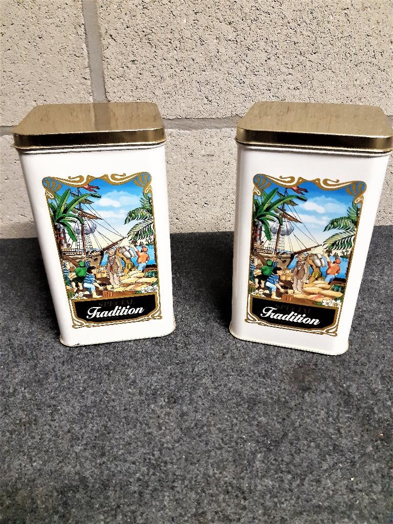 Vintage Special Tradition Coffee Container, Tin Box, Ophalen, Gebruikt