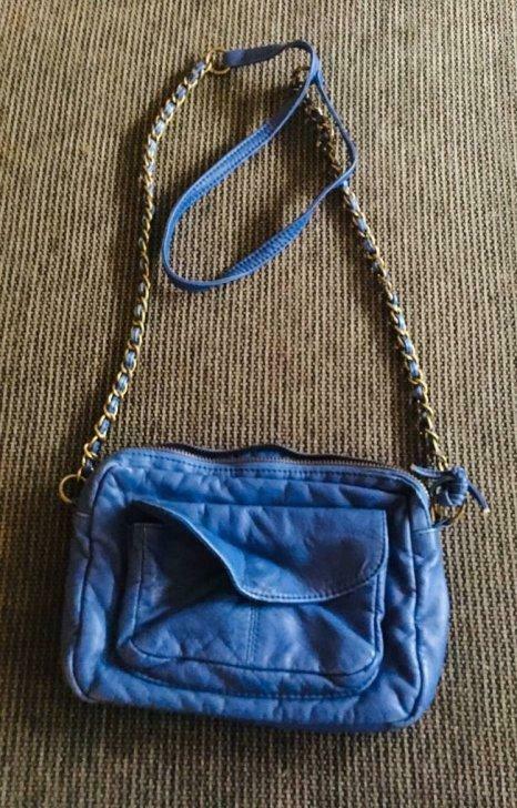 handtas in zacht leder Nieuw!, Ophalen, Nieuw, Blauw, Handtas