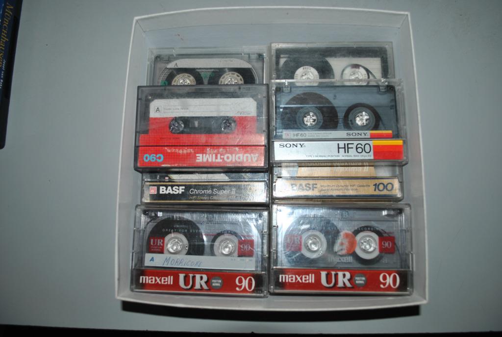 K7 audio enregistrées (14) ou vierges (2) Etat variable, Envoi, Utilisé