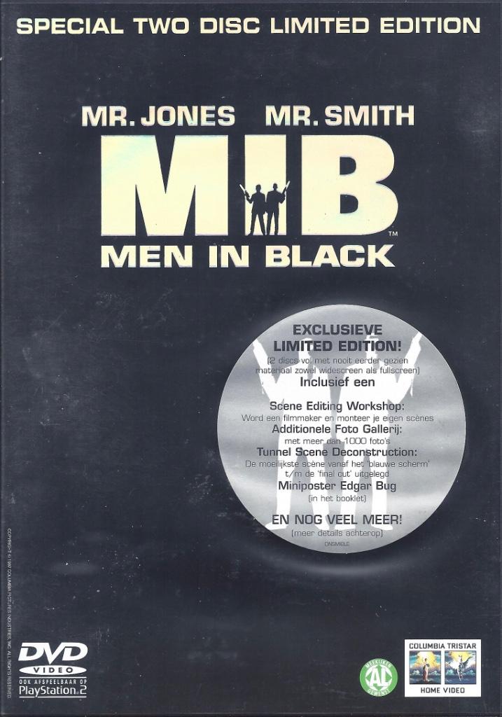 MEN IN BLACK 1 en 2 (SCIENCE FICTION) 4 DVD'S, Alle leeftijden, Zo goed als nieuw, Science Fiction, Nederlands