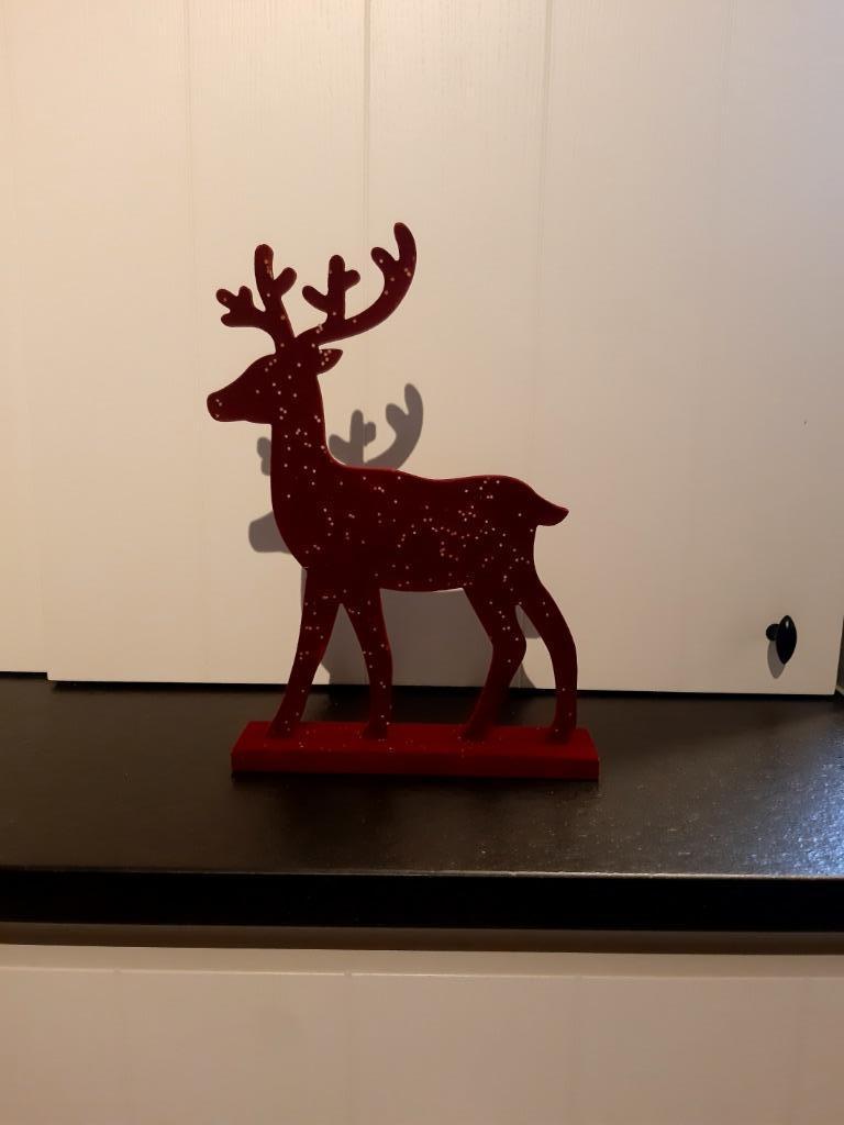 Kerstdecoratie hert, Diversen, Ophalen of Verzenden, Gebruikt
