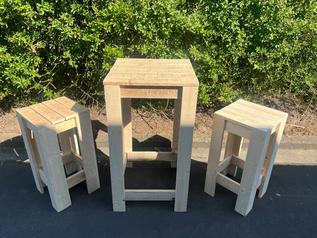 Te koop/Te huur houten statafels en barkrukken, Menuiserie ou Travaux de sciage