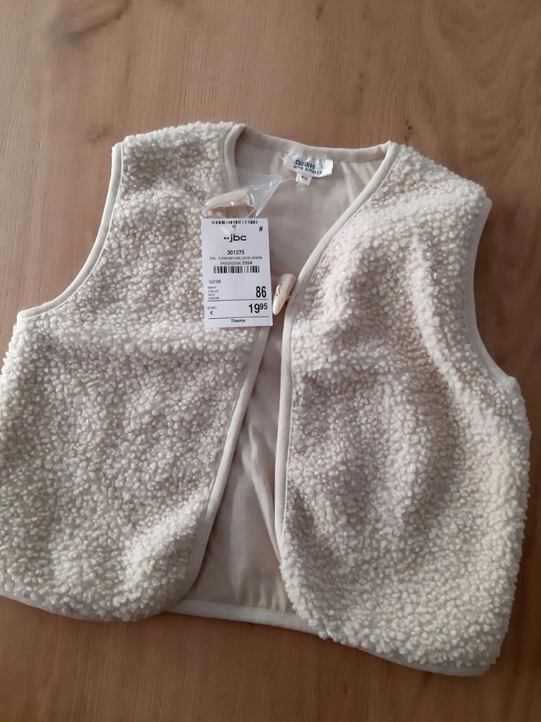 Nieuw mouwloos teddy vestje JBC, Ophalen