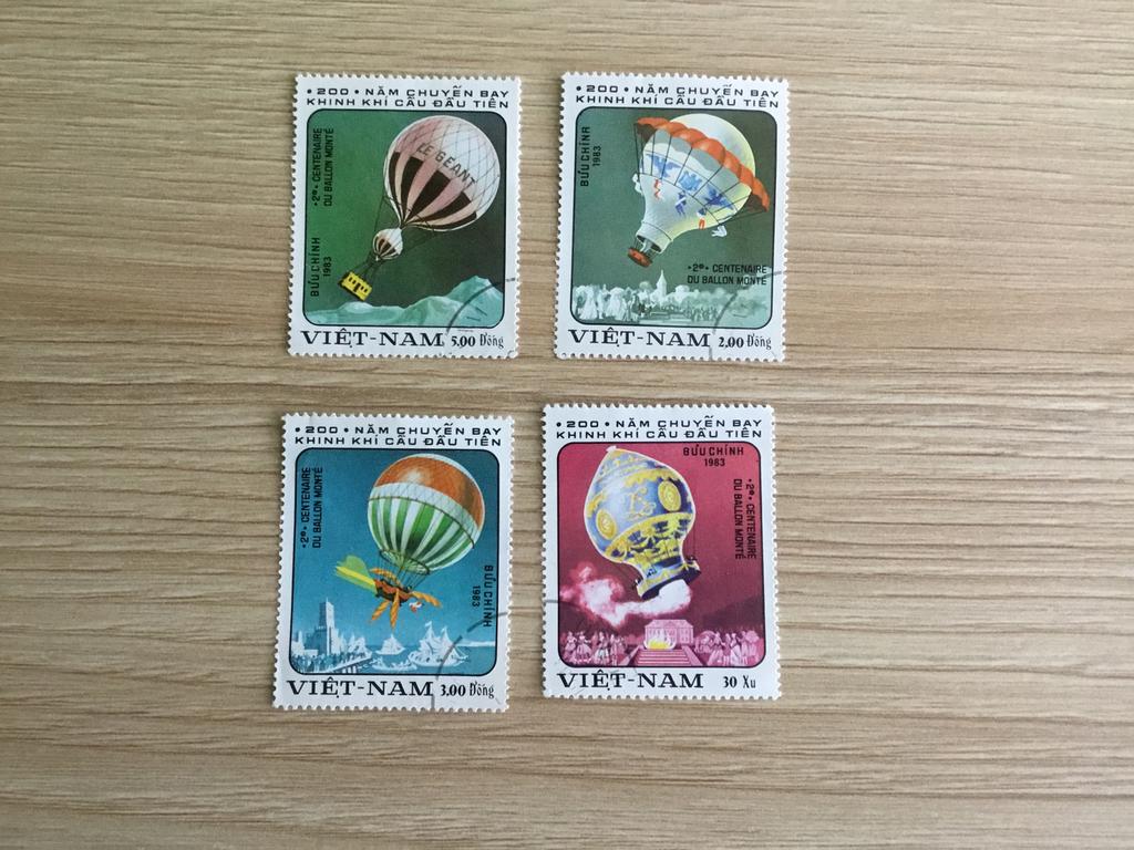 Vietnam ballonvaart, Ophalen of Verzenden, Gestempeld