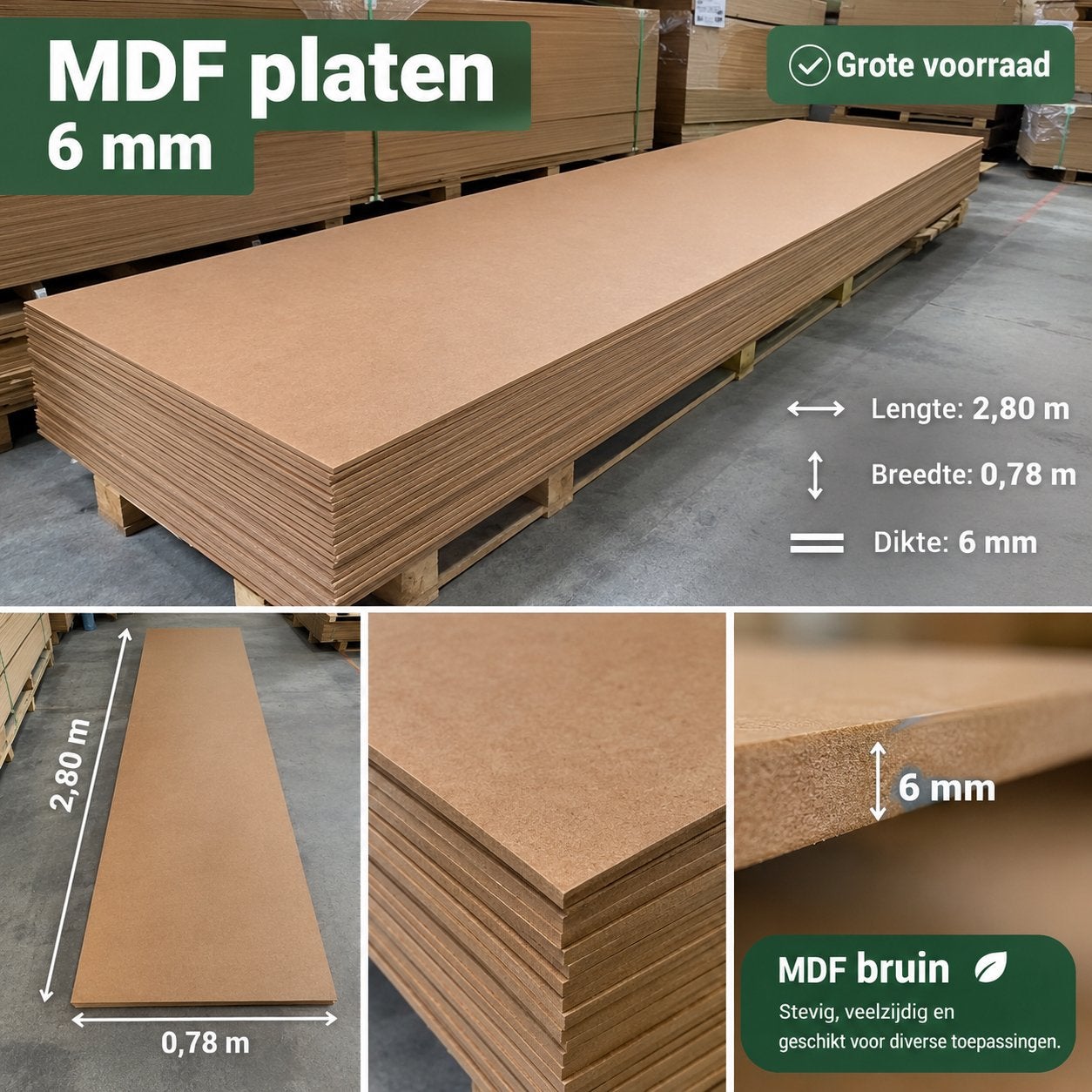 MDF brun par 12 pièces (!), Bricolage & Construction, Enlèvement, Comme neuf