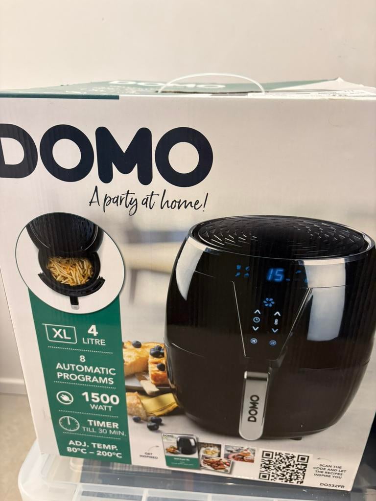 Air fryer Domo, Electroménager, Friteuses à air, Enlèvement, Neuf, Friteuse à air XL, 1500 grammes ou plus