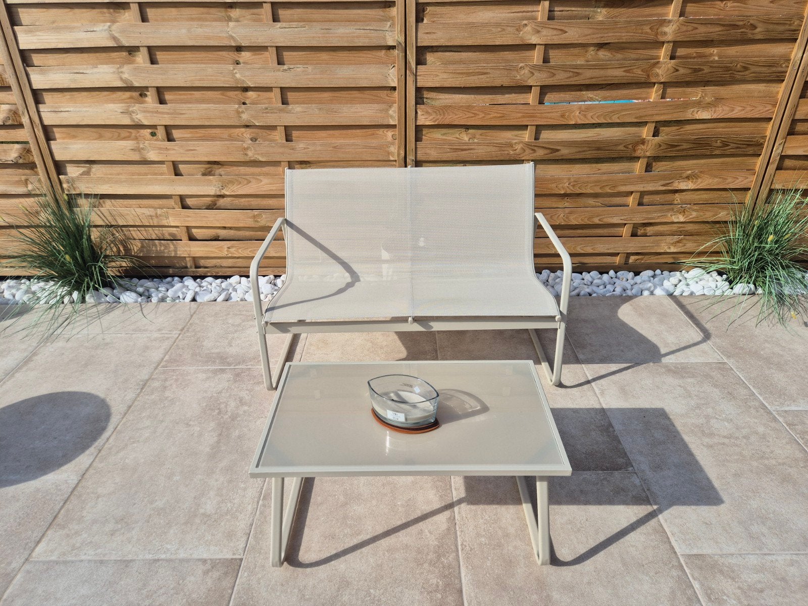 Ensemble lounge terrasse couleur sable, Tuin en Terras, Tuinsets en Loungesets