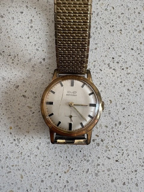 Montre mécanique homme  CUP Vintage, Bijoux, Sacs & Beauté, Montre-bracelet, Enlèvement, Utilisé, Autres matériaux