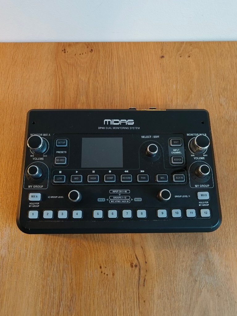 Midas DP48 Personal Monitor Mixer + Kabelset, Muziek en Instrumenten, Ophalen of Verzenden, Zo goed als nieuw, P.A.