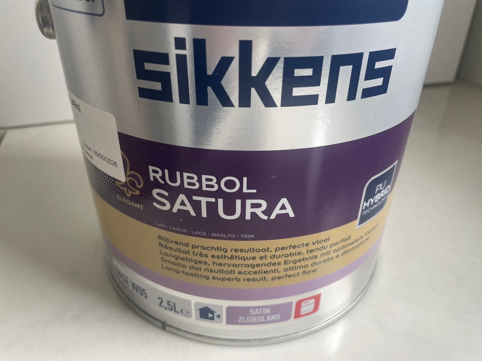 Sikkens Rubol Satura, Doe-het-zelf en Bouw, Verf, Beits en Lak, Ophalen, Wit, Nieuw, Verf