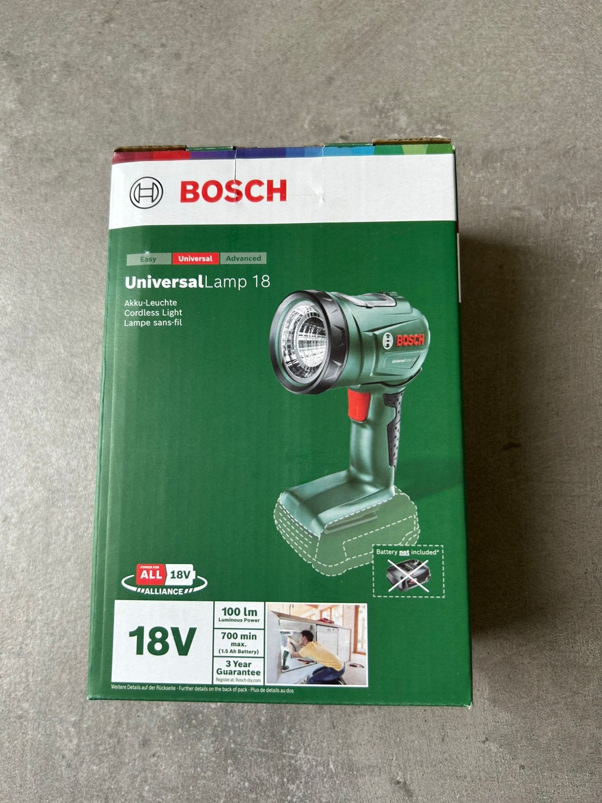 Bosch - Universal lamp 18. Nieuw, Doe-het-zelf en Bouw, Bouwverlichting, Nieuw, Lamp, Ophalen of Verzenden