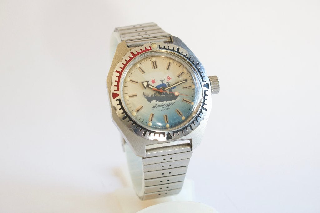Vostok - Amphibian 17 Kamhen, Handtassen en Accessoires, Horloges | Heren, Zo goed als nieuw, Polshorloge, Overige merken, Overige materialen