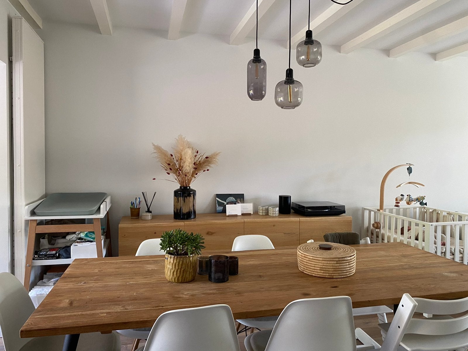 Houten eettafel 90x220, Huis en Inrichting, Tafels | Eettafels, Ophalen