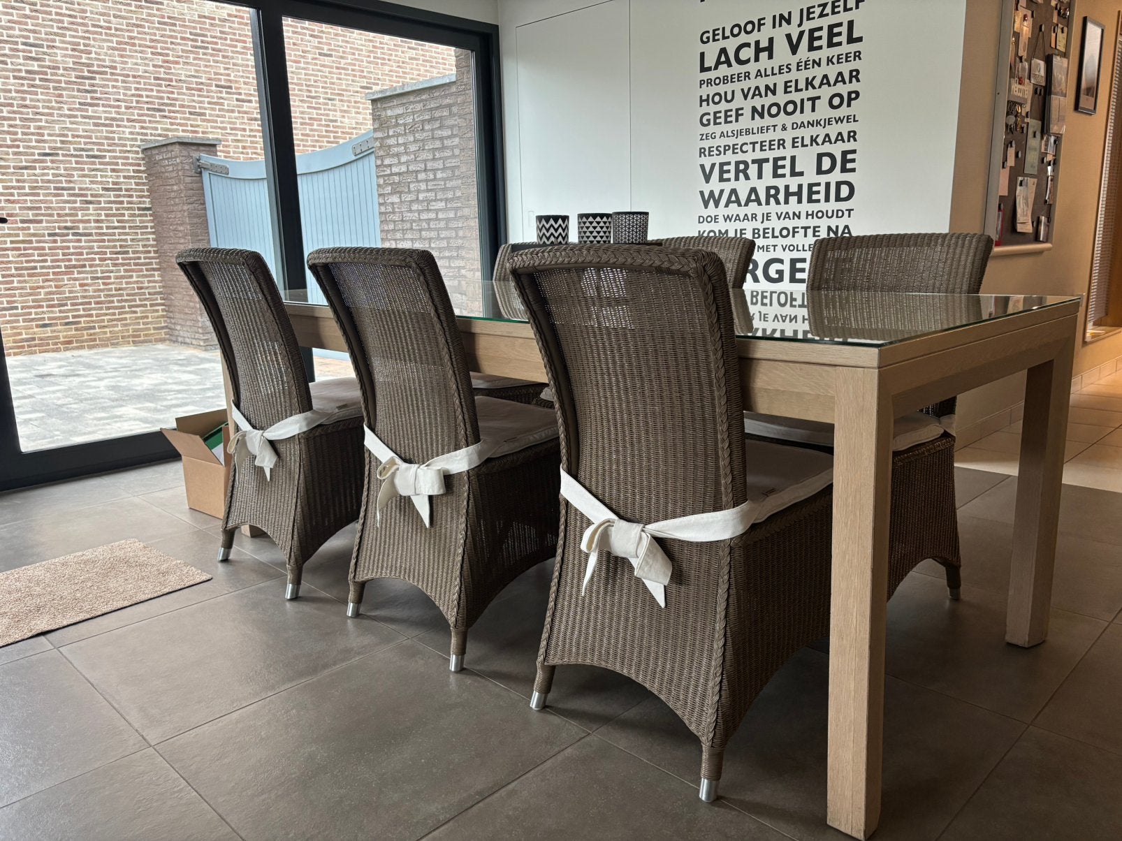 Eiken eettafel, Ophalen, Eikenhout, 200 cm of meer, 50 tot 100 cm