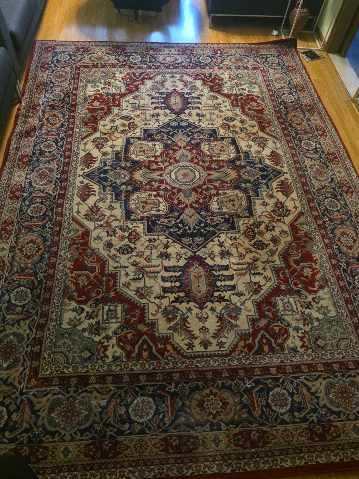 Tapis en laine belge de luxe (Phoenix Goya) - Bel état, Enlèvement, Crème