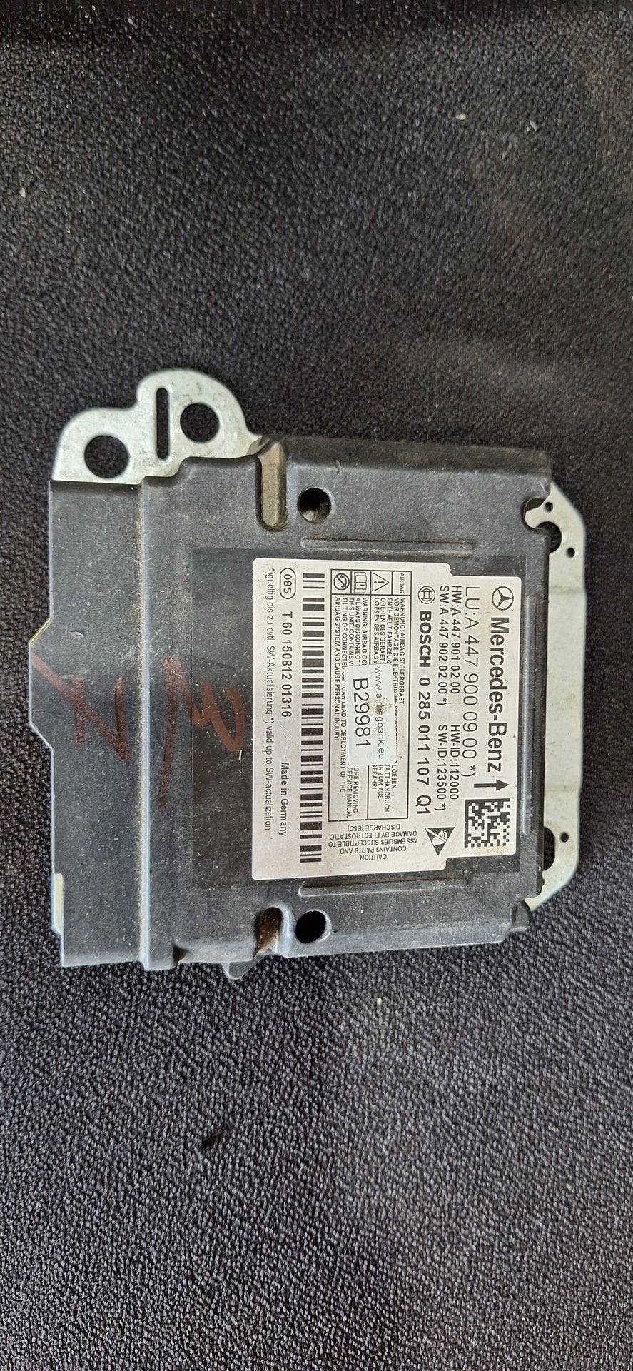 Originele Airbag Stuurmodule Computer Mercedes Vito V-Klasse, Utilisé, -, -, Enlèvement ou Envoi