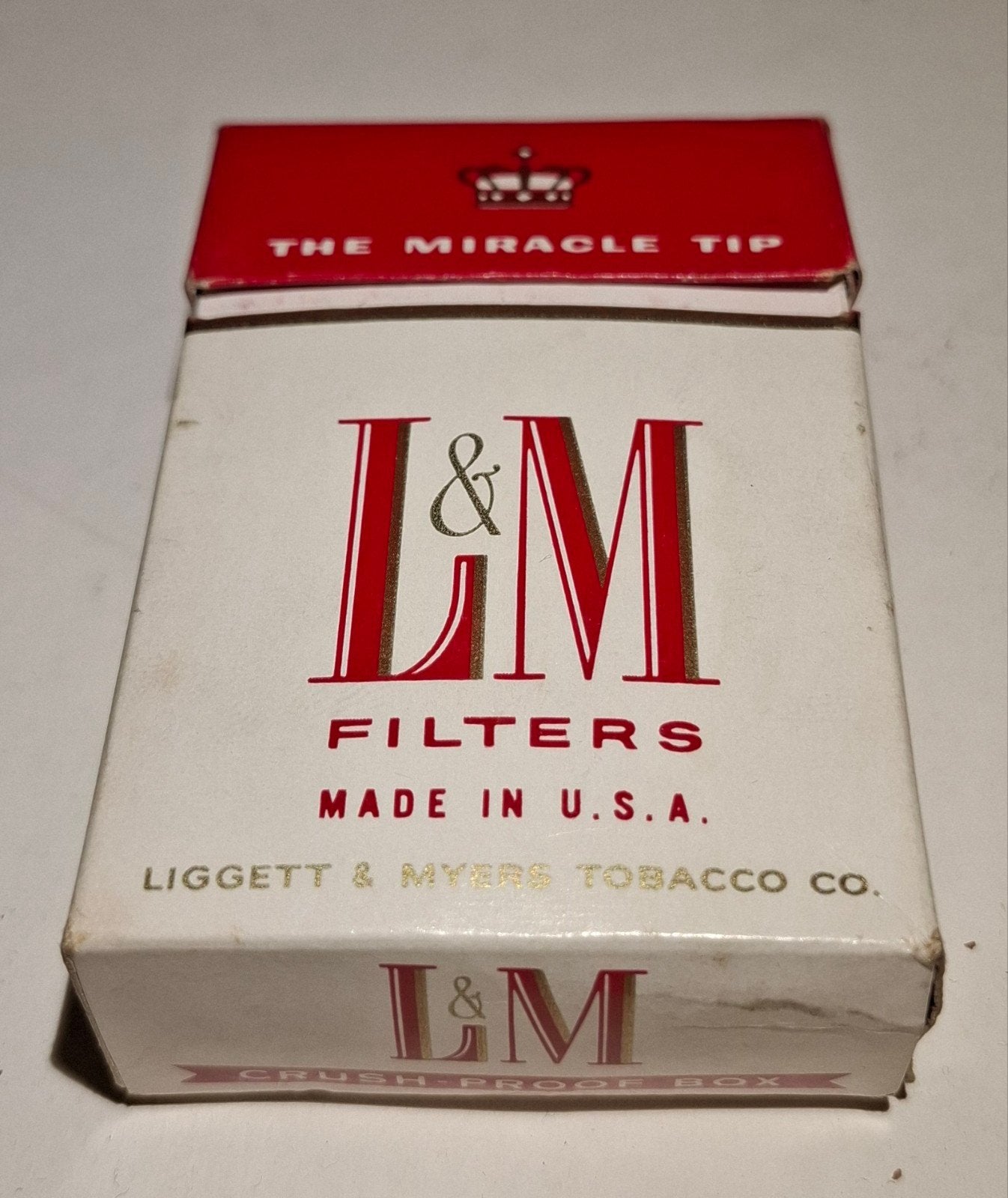 vintage pakje L&M Filters (The Miracle Tip) Jaren 40, Ophalen of Verzenden