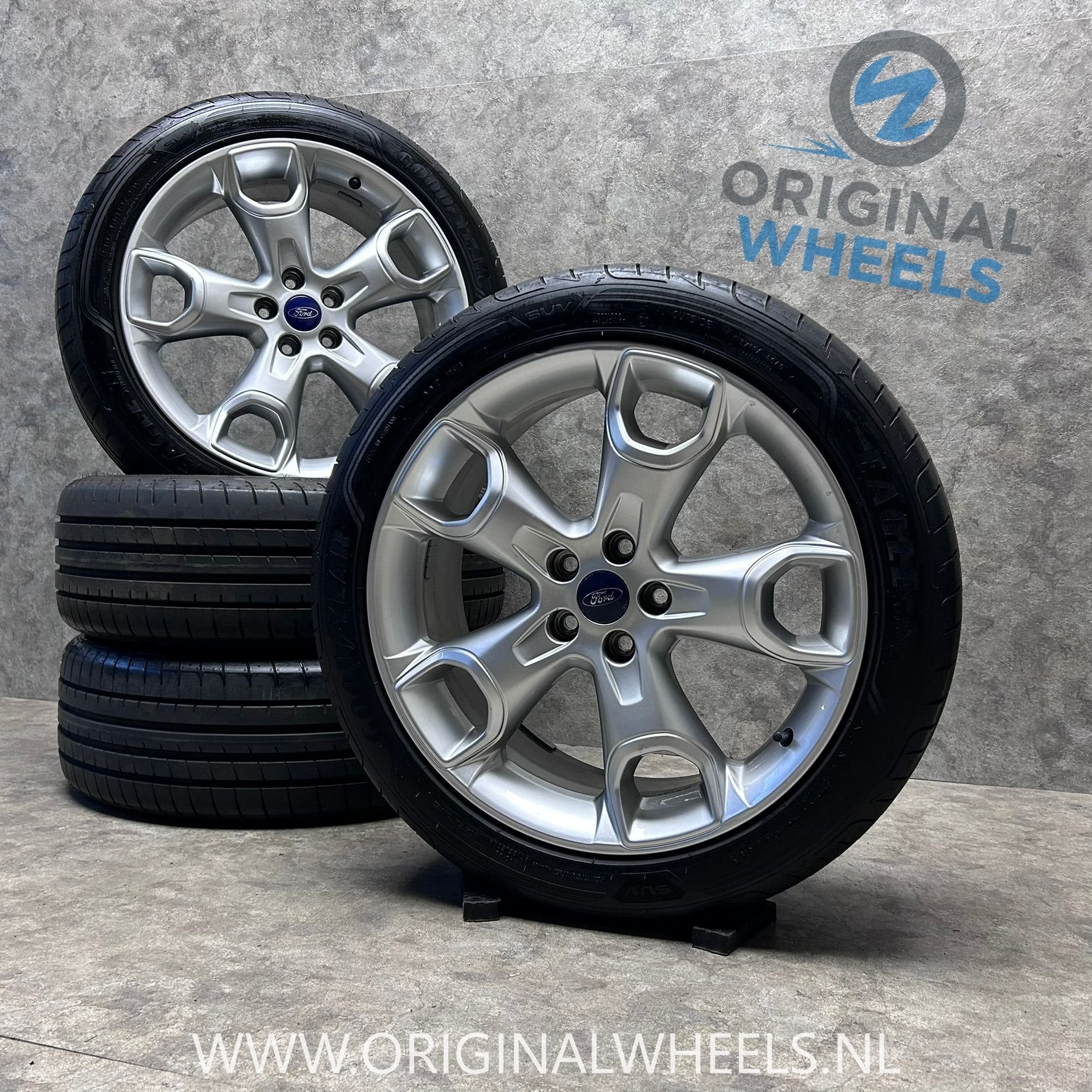 19 inch originele velgen + zomerbanden  Ford Kuga MK2, Auto-onderdelen, 19 inch, Gebruikt, -, -