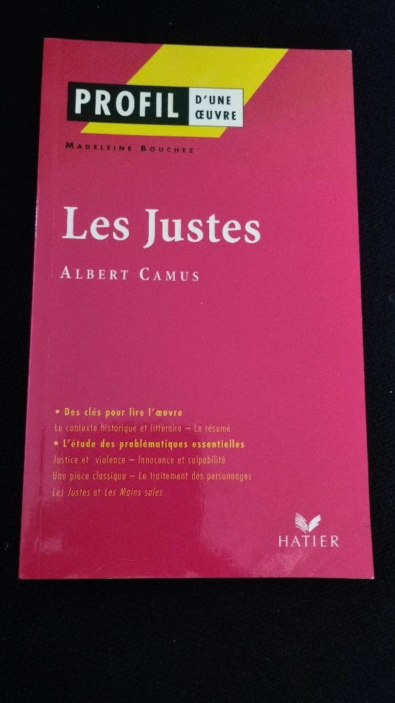 Profil d'une oeuvre - Les JUSTES - Albert CAMUS, Livres, Enlèvement ou Envoi, Comme neuf, Europe autre, Madeleine bouchez