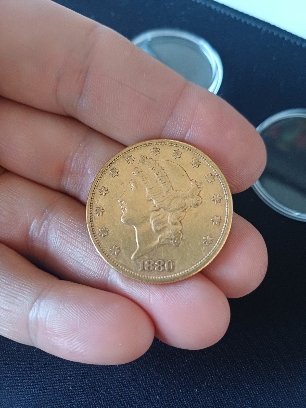 pièce en or 20$ American liberty 1880, Enlèvement ou Envoi, Amérique du Nord, Monnaie en vrac, Or