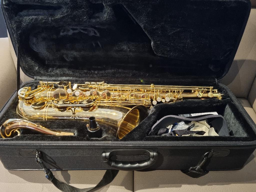 New York Symphonic Tenor Saxophone, Muziek en Instrumenten, Blaasinstrumenten | Saxofoons, Ophalen, Gebruikt, Tenor, Met koffer