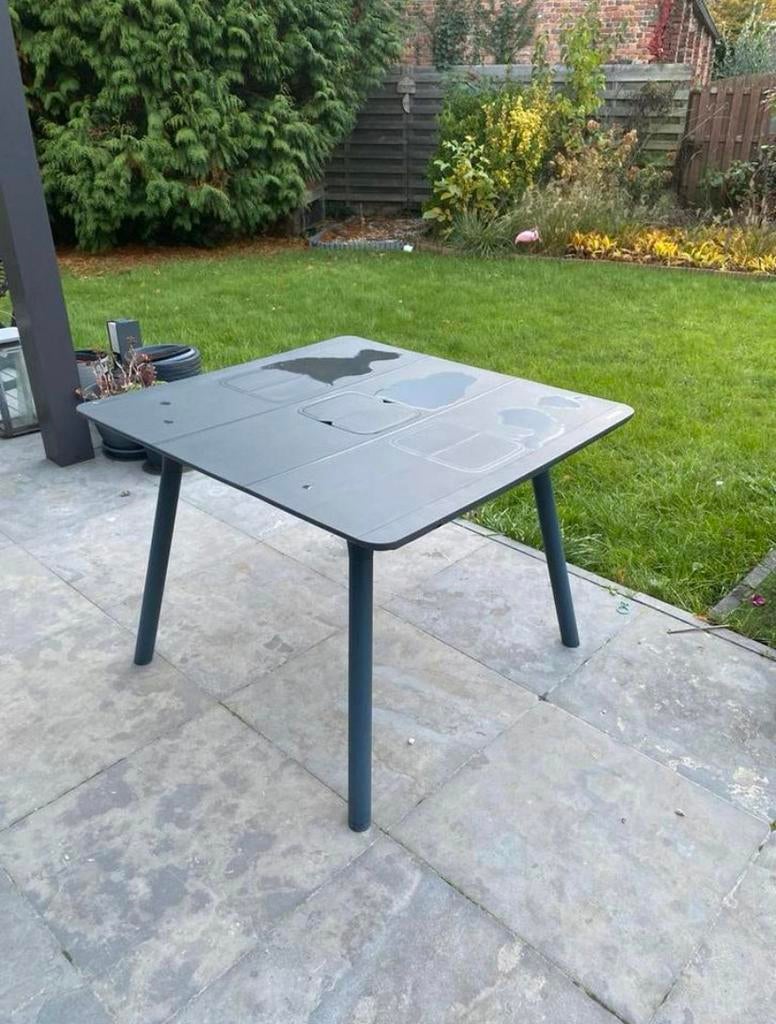 Vierkante tuintafel Grosfilex, Ophalen, Gebruikt, Kunststof