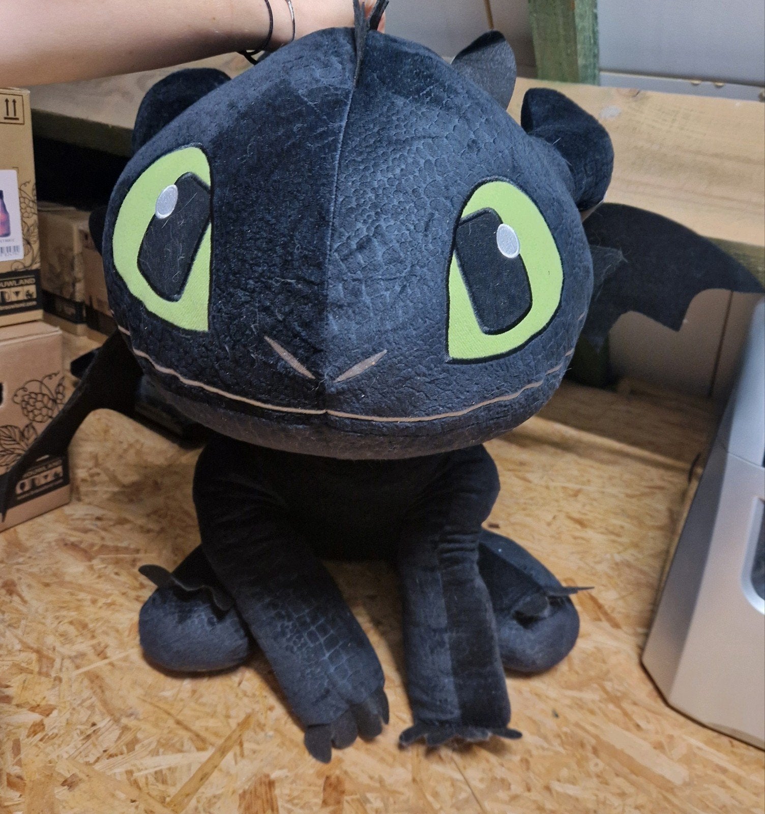 Toothless XXL pluche knuffel 100cm - hoe tem je een draak, Kinderen en Baby's, Speelgoed | Knuffels en Pluche, Ophalen