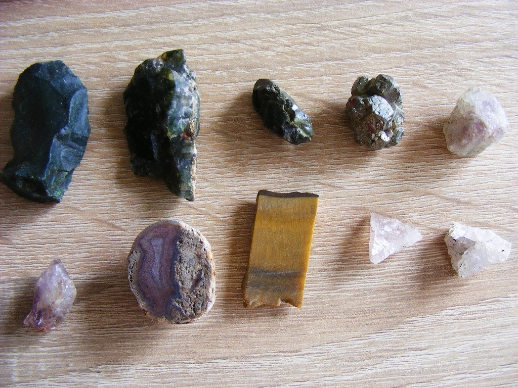 Prachtige 10-delige mineralen verzameling, Verzamelen, Ophalen, Mineraal