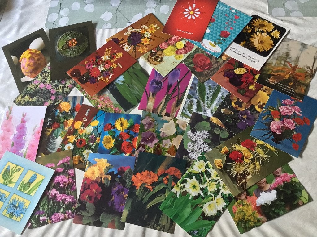 31 cartes de fleurs anciennes en parfait état, cartes, Collections, Enlèvement ou Envoi, Non affranchie