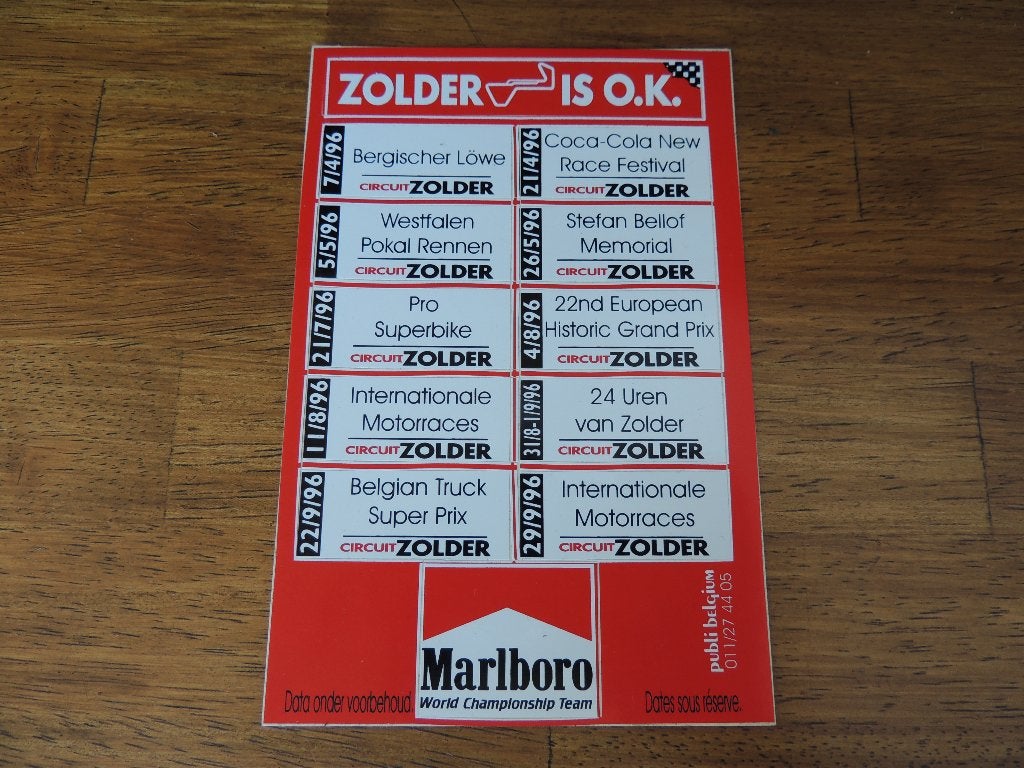 Zolder Circuit is O.K. sticker, Verzamelen, Verzenden, Zo goed als nieuw, Auto of Motor