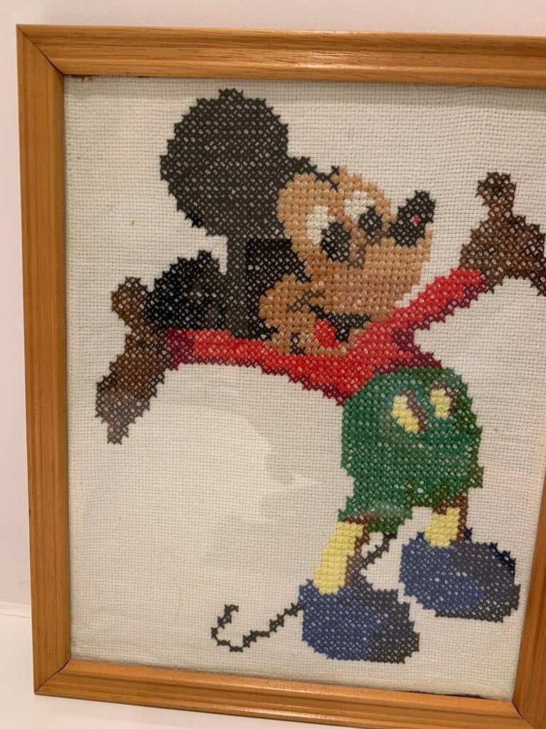 Kadertje met handwek Mickey Mouse, Hobby & Loisirs créatifs, Broderie & Machines à broder, Enlèvement ou Envoi, Comme neuf, Autres types