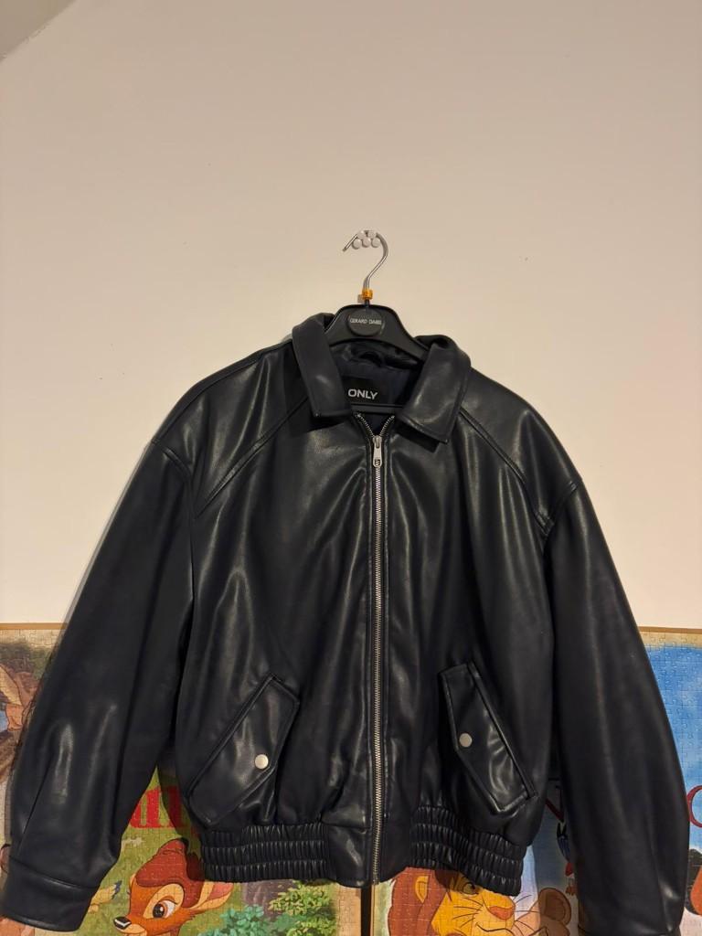 Leren jas, Only, Zwart, Ophalen of Verzenden, Maat 36 (S)