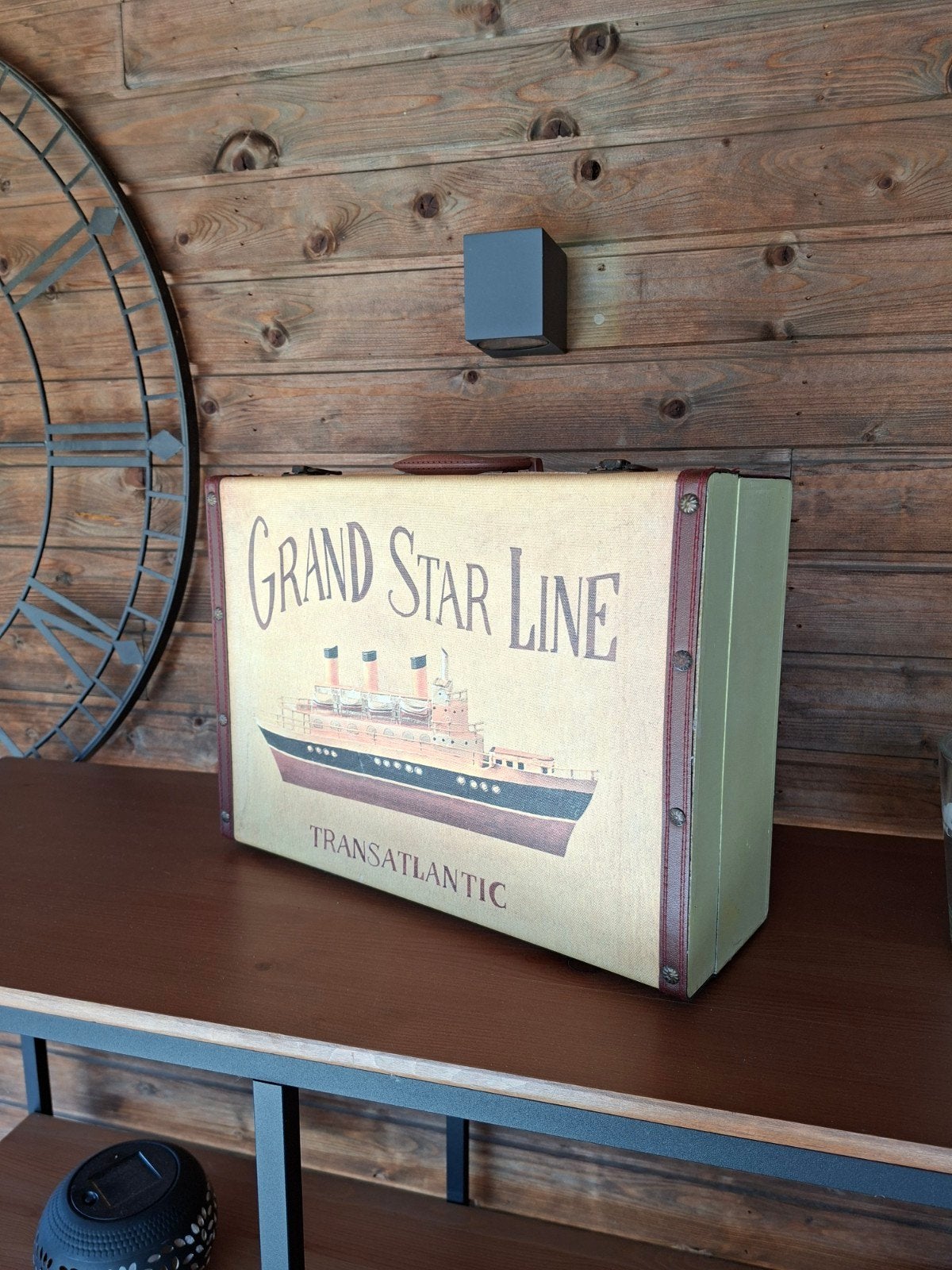 Grand Star Line Houten Vintage Koffer., Antiek en Kunst, Ophalen of Verzenden
