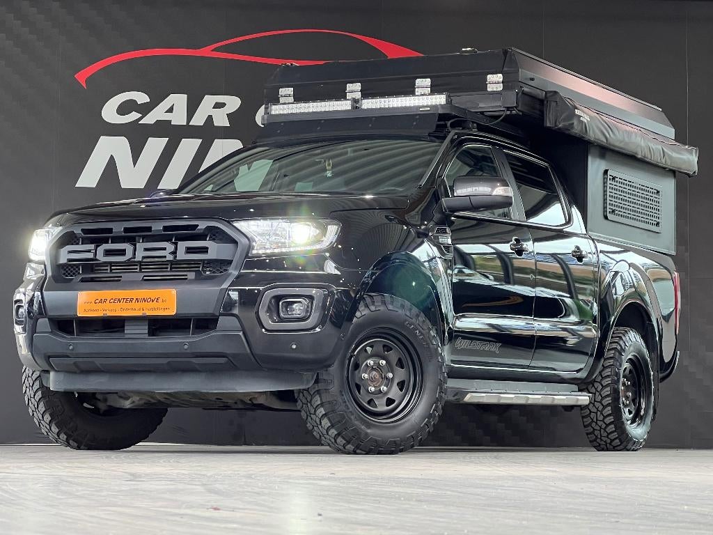 Ford Ranger Wildtrack 2.0 EcoBlue * Camper * Daktent, Auto's, Automaat, 4 deurs, Zwart, Leder