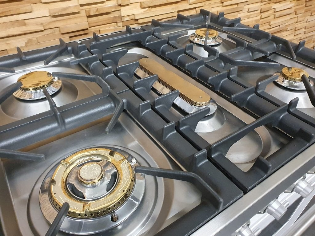 🔥Boretti Fornuis 80cm Wit & RVS elektrische oven 5 pits, Gaz, Classe énergétique A ou plus économe, Comme neuf, Enlèvement