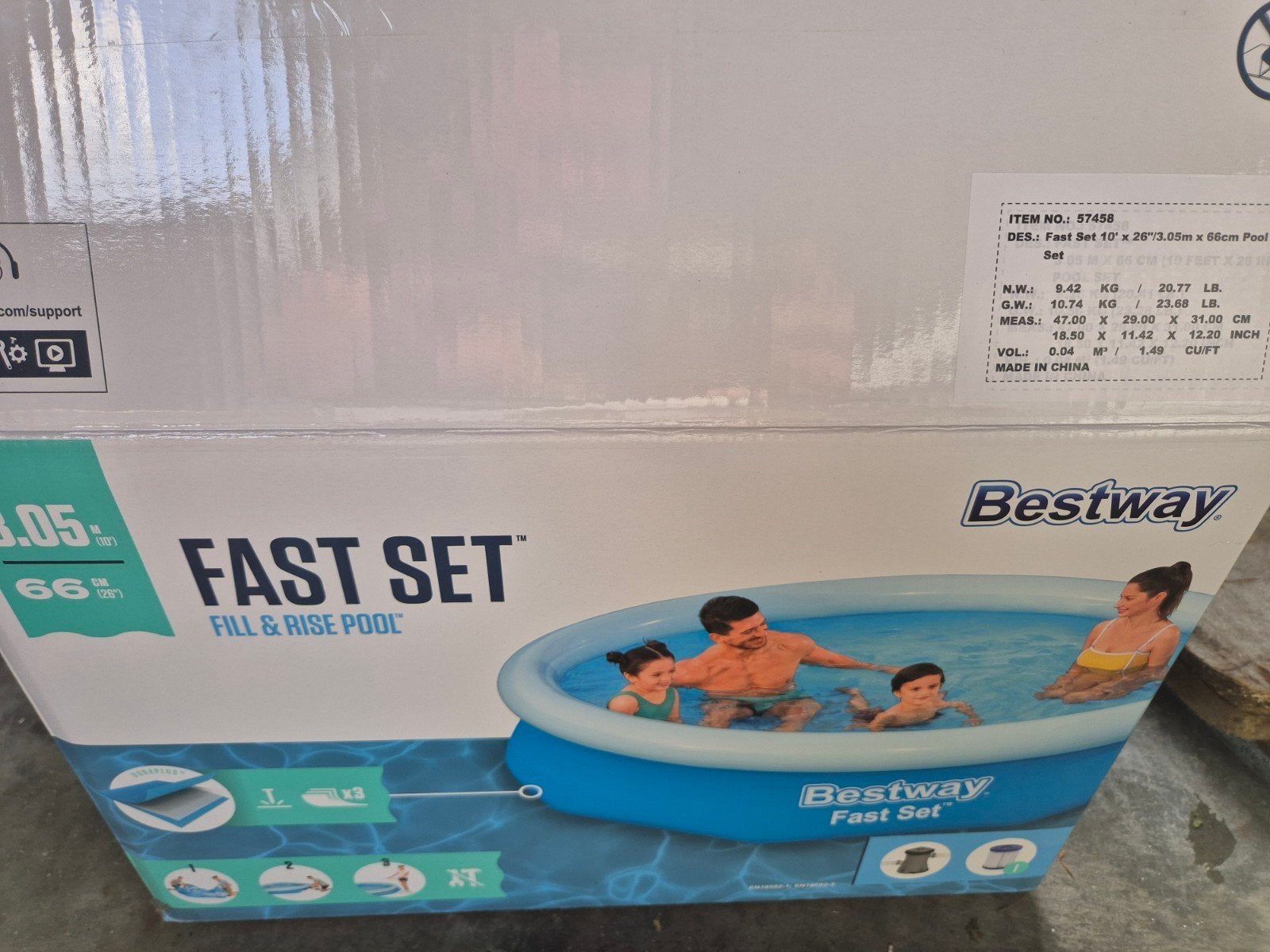 Bestway zwembad 3.05m rond, Ophalen, Rond