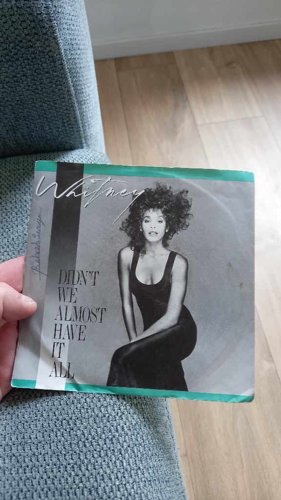 Vinyl (45t) Whitney Houston "didn't we almost have it all", Cd's en Dvd's, Vinyl | Pop, Ophalen, 1980 - 1989, Zo goed als nieuw