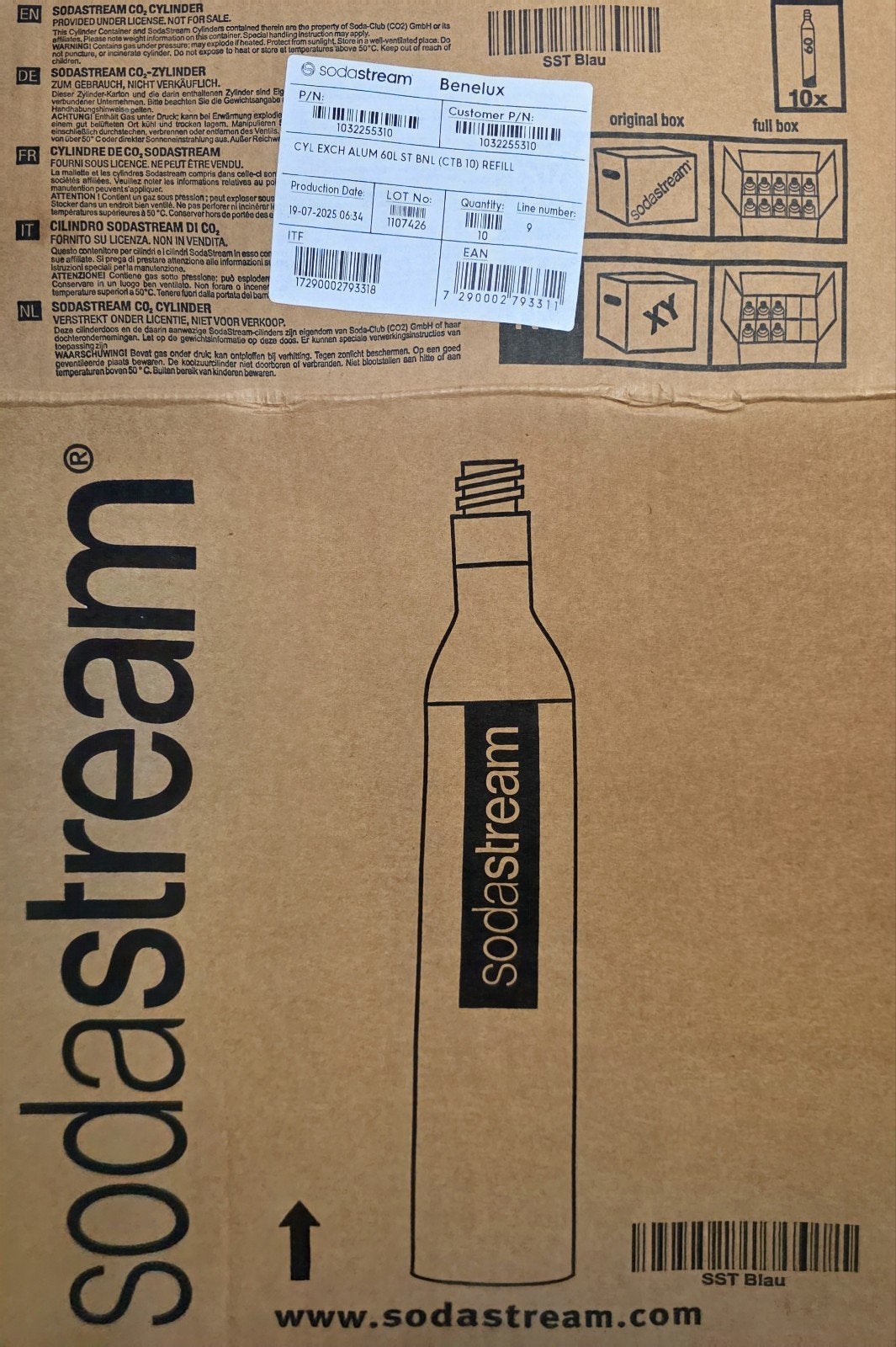 SodaStream CO2-flessen, Ophalen of Verzenden, Nieuw